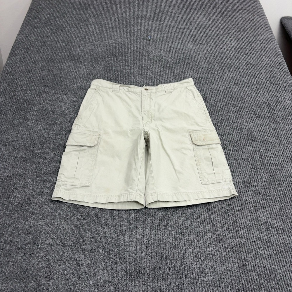 LL Bean Cargo Shorts Mens 33 Tan Cotton Natural Fit Outdoor Gorpcore Summer